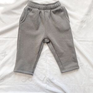 Zara Gray Kids Fleece Lined Pants Size 9-12 Months